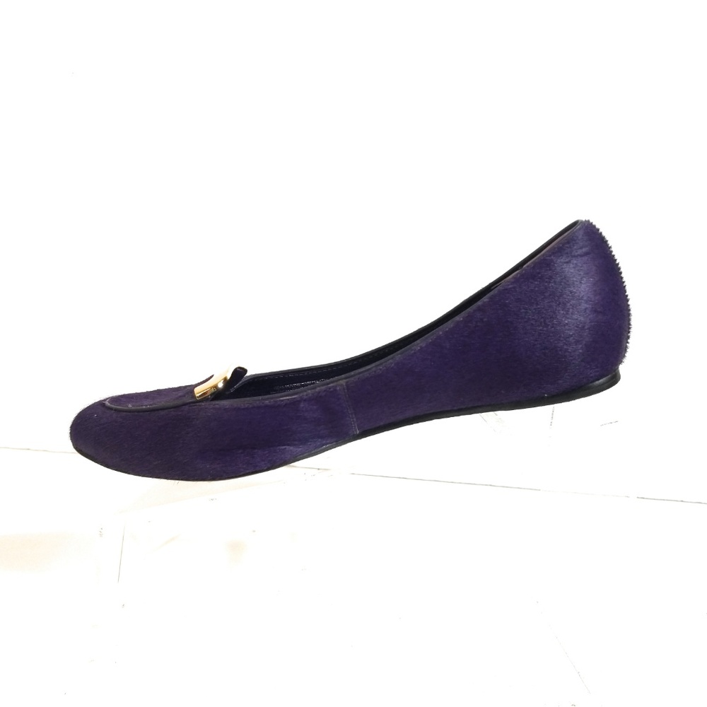 Tory Burch Jess Women Purple Calf Hair Loafers 8 M - Picture 2 of 8